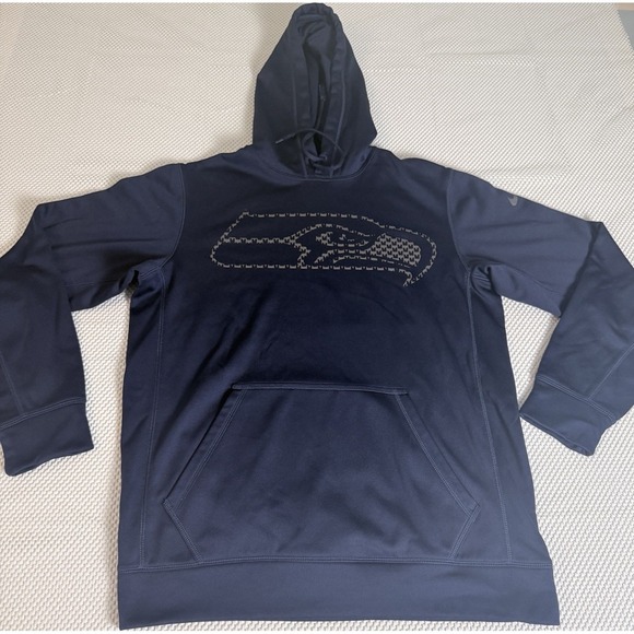 Nike Other - Nike Therma-FIT Seattle Seahawks Pullover Hoodie Men's Medium Navy NFL
